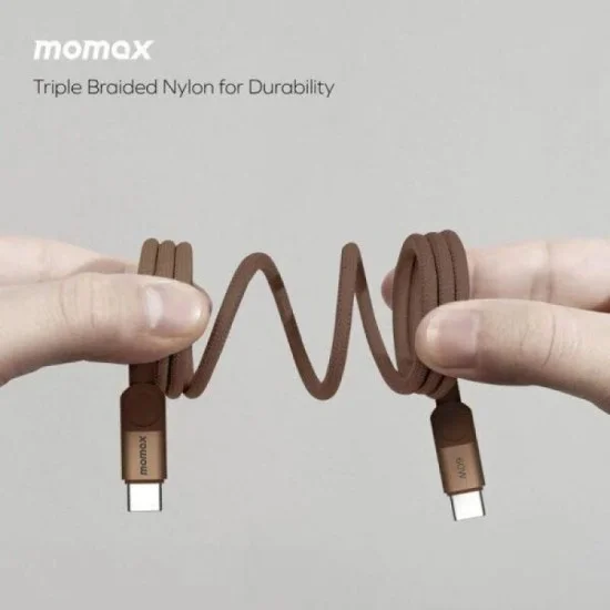 Momax Bundle Set ( 1-Charge 30W 1-Port Gan Charger+ Mag.link 60W Usb -C To Usb -C Magnetic Cable ) - Gold